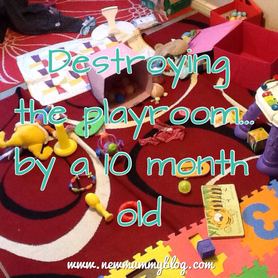 new mummy blog, playroom mess from a 10 month old