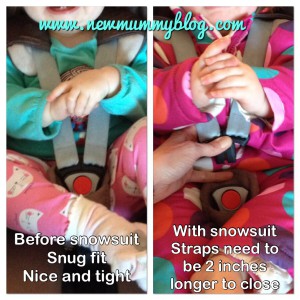 New Mummy Blog - Car seats and snow suits are not safe