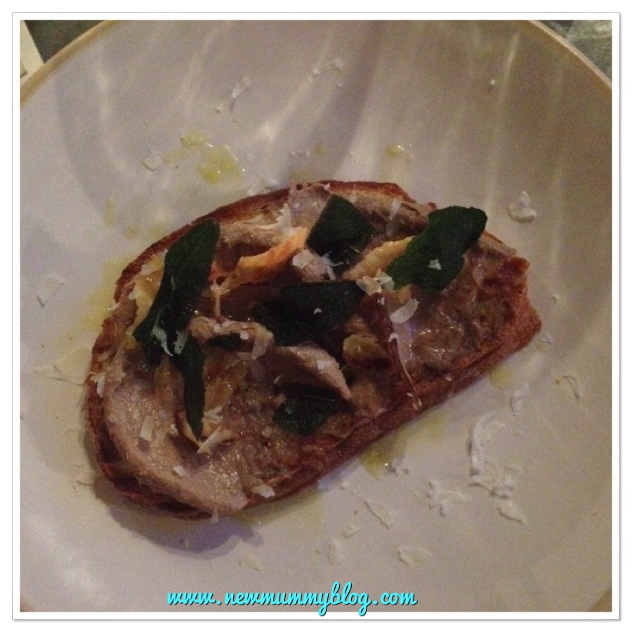 New mummy blog review Jamie's Italian super lunch pate bruschetta 