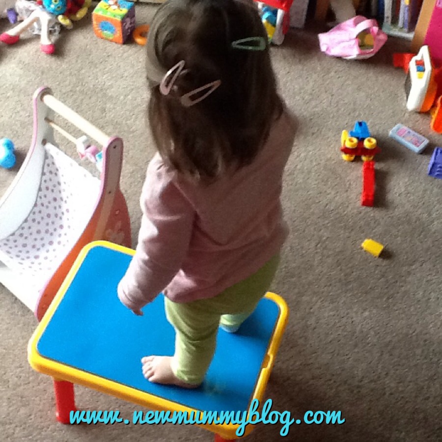 Newmummyblog wickedwednesdays standing on the sand table