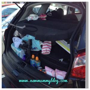 Caravan holiday with a toddler packed car