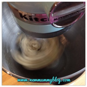 oat biscuits mixing KitchenAid- Quick and Easy Oat Biscuit Recipe - New Mummy Blog 