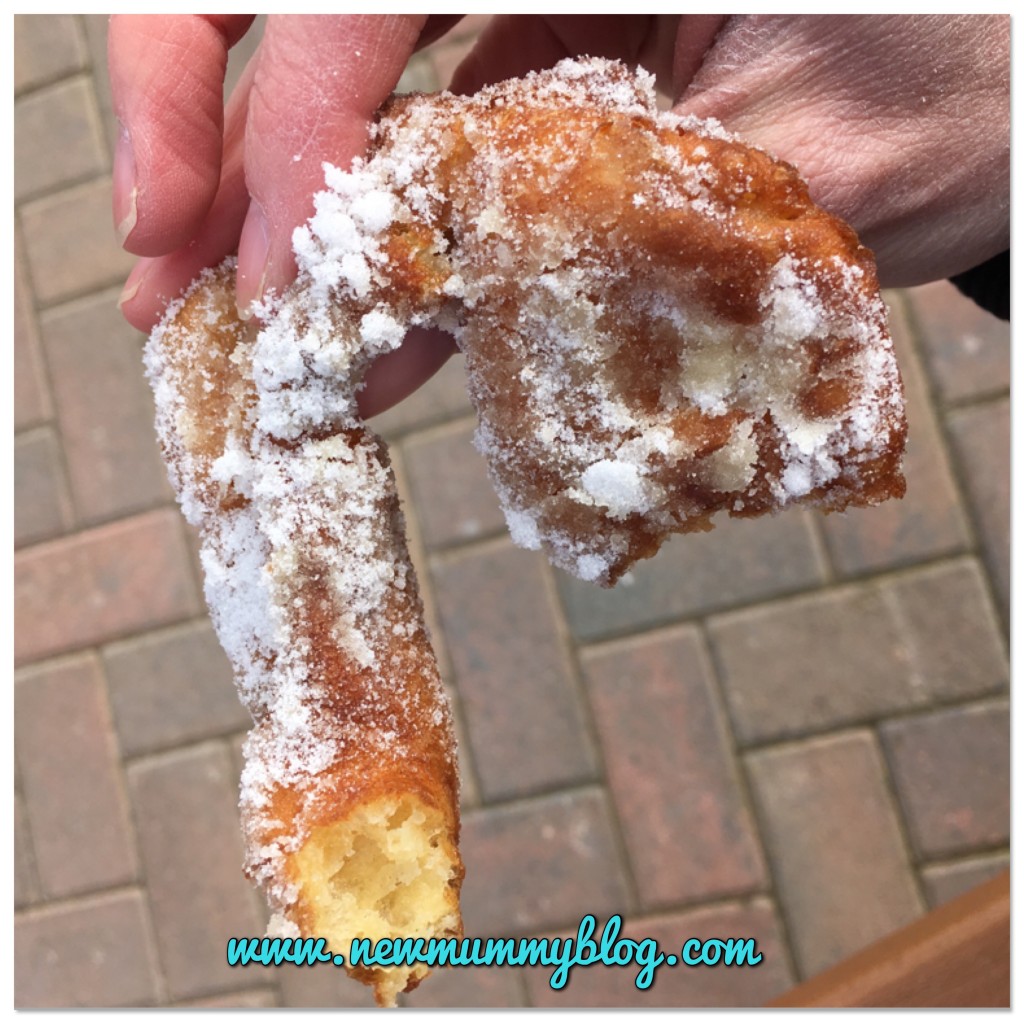 Tips for Peppa Pig World with a 2 year old review must do tips - Sugary doughnuts are a must have at Peppa Pig World - delicious 