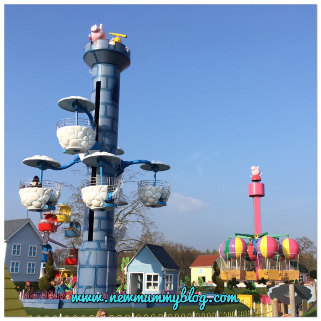Review Peppa Pig World with two year old family days out Southampton Balloon ride and windy castle