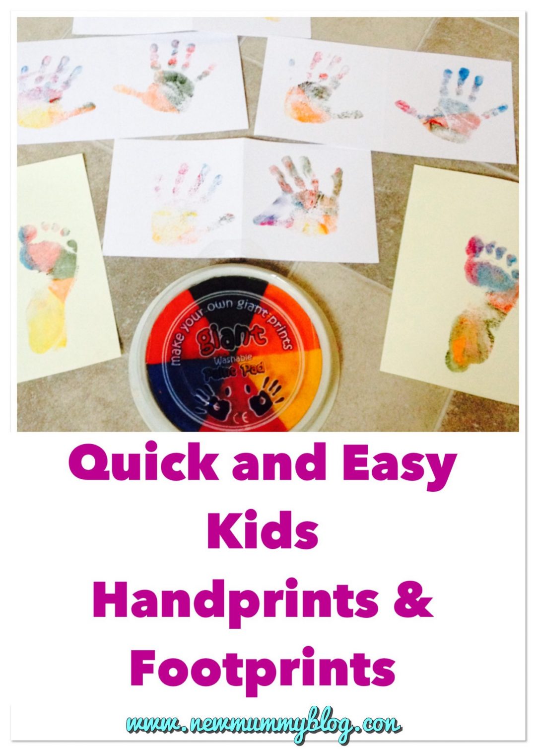 Quick and easy handprints and footprints - kids crafts and art - perfect gifts for family and grandparents