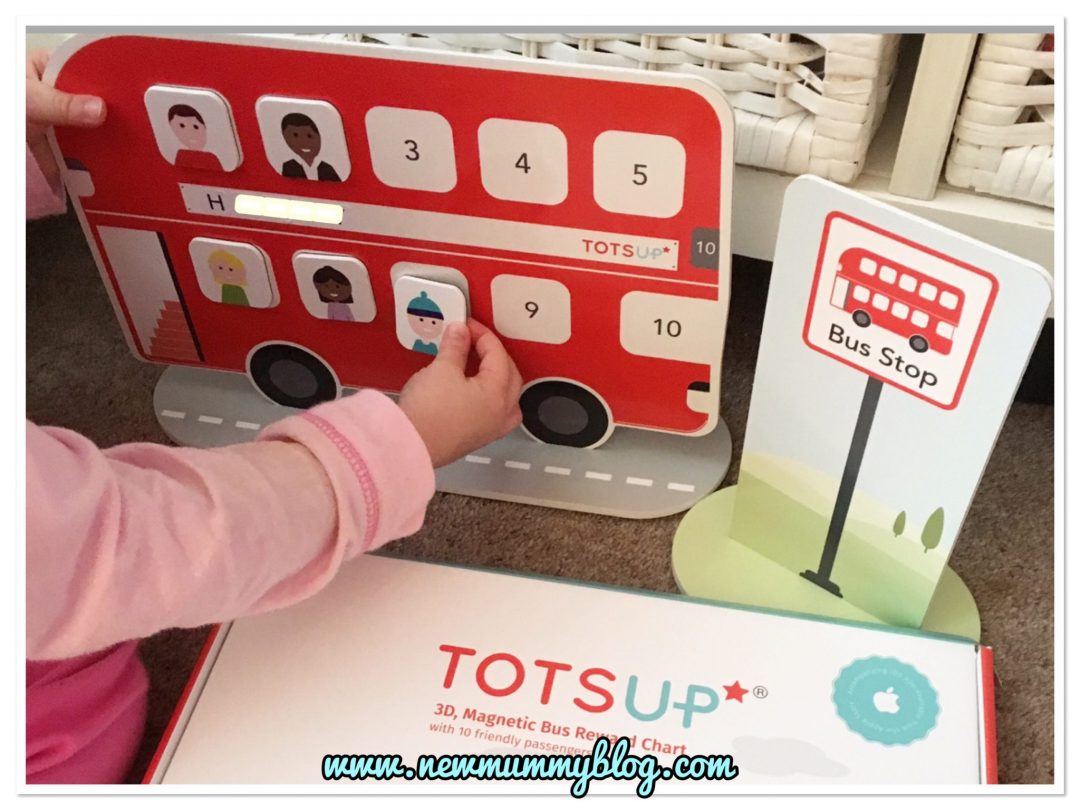 TOTSUP big red bus reward chart for tantrums, potty training, bedtime and threenager madness - fab for 3 year olds