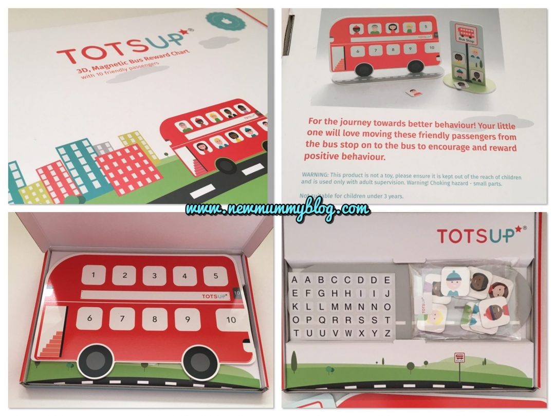 TOTSUP big red bus reward chart for tantrums, potty training, bedtime and threenager madness - review