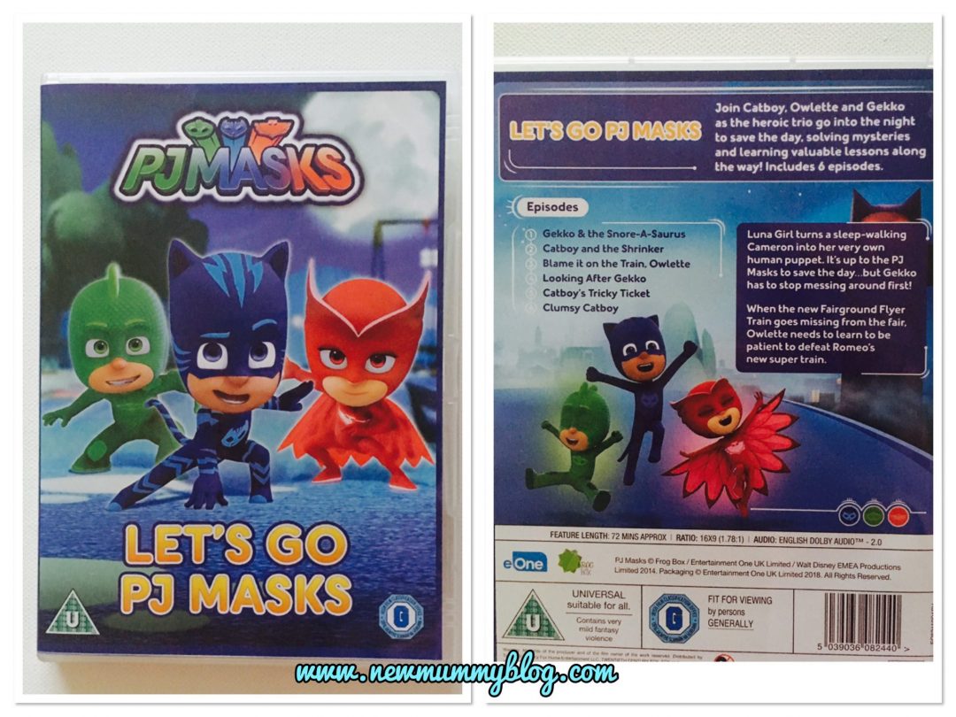 PJMasks DVD - Let's Go PJ Masks review - Gekko, Catboy, Owlette 