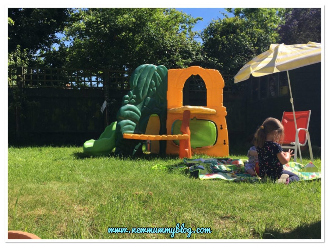 Child friendly garden climbing frame and peaceful surroundings 