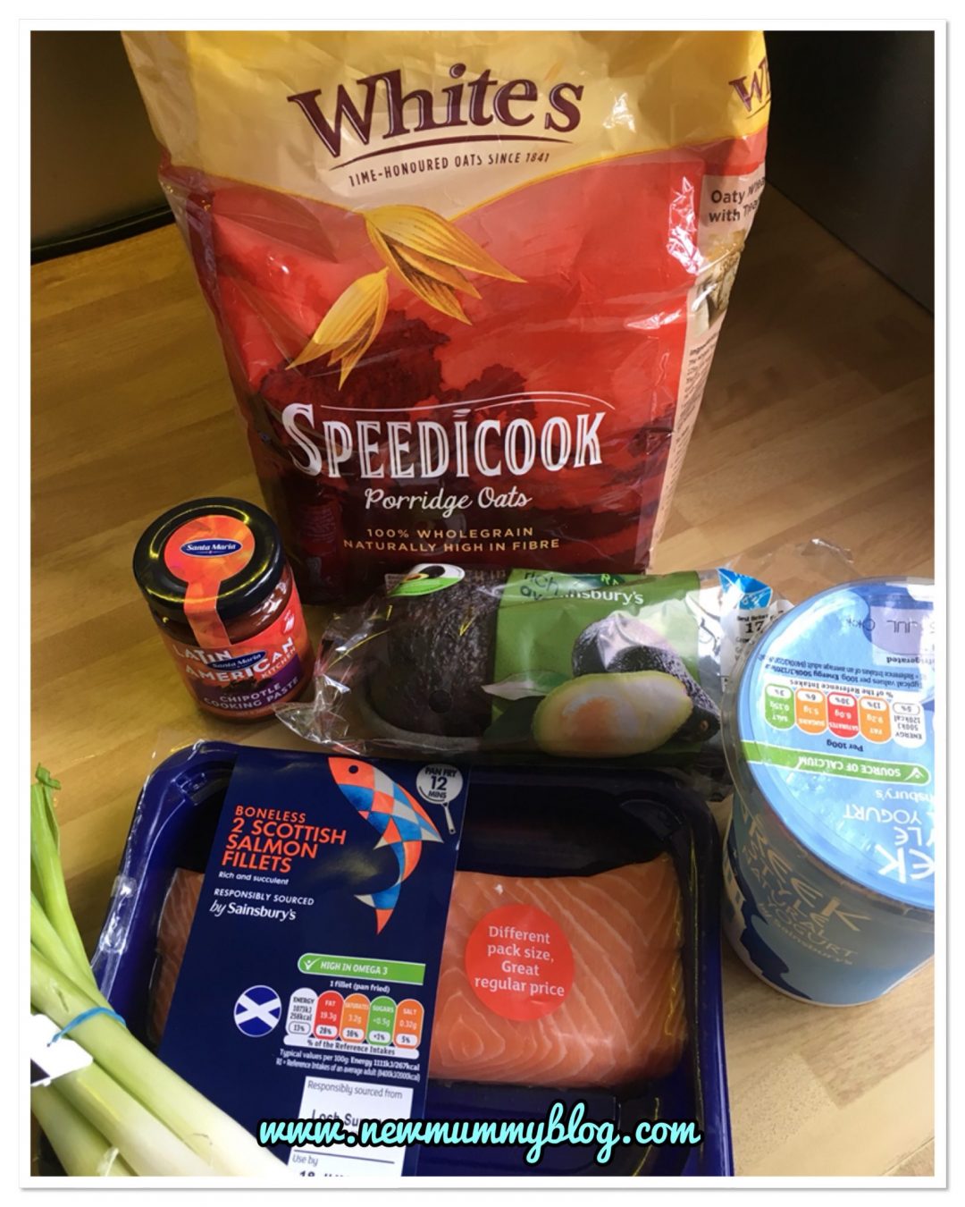 Grilled chipotle salmon with spring onion and chilli flatbread ingredients for our father’s day dinner recipe 