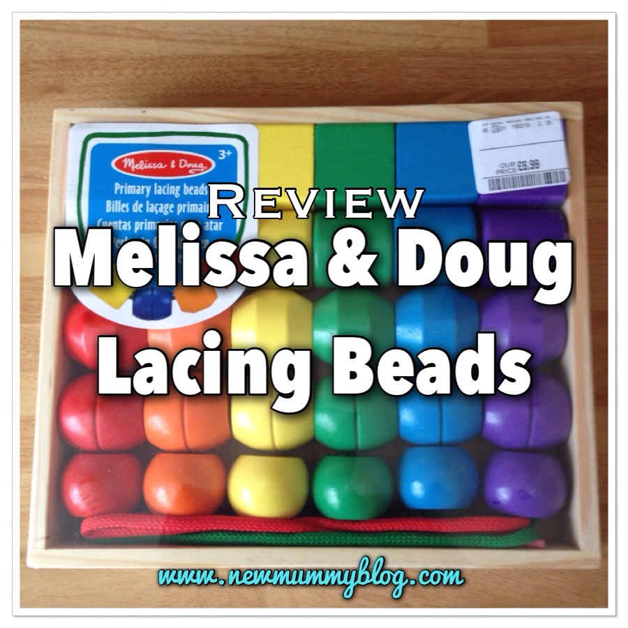 Melissa and Doug primary threading beads toy for toddlers age 3+