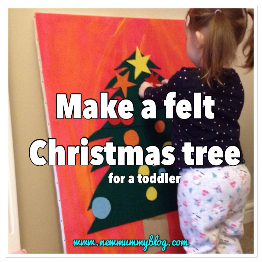 how to make a felt christmas tree for toddler to play with DIY fuzzy felt