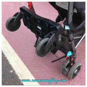 Lascal Buggy Board Mini Review New Mummy Blog toddler using board attached to the Summer Infant Ume One pushchair