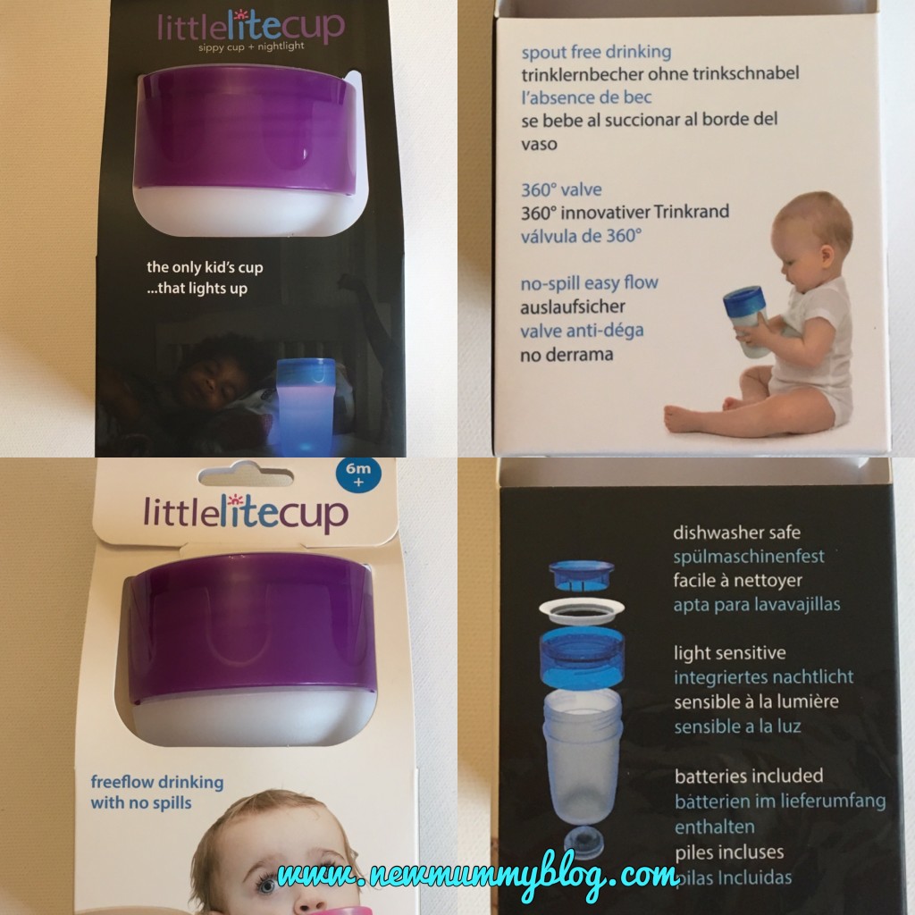 litecup - no spill sippy cup & nightlight - colour blue
