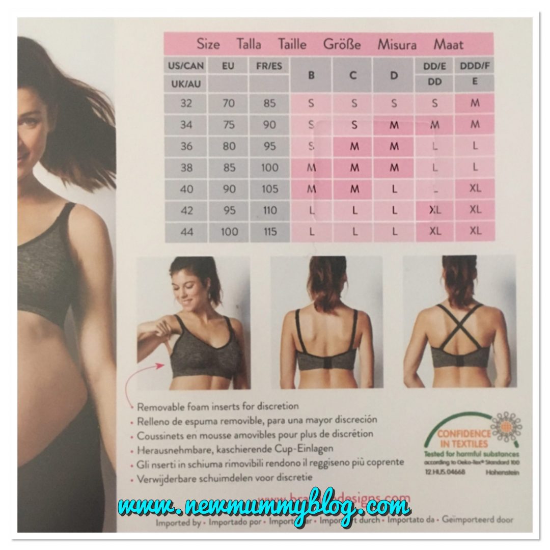 Bravado Nursing Bra Size Chart