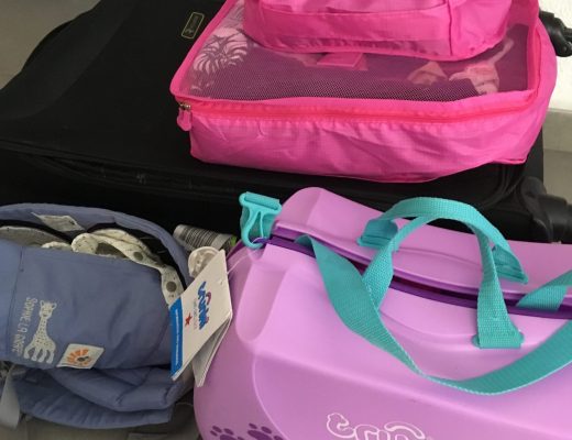 Pack for family holiday - Flying with kids tips for packing - Packing cubes, trunki, baby carrier - packing for family holiday to Ibiza - organized packing for family of four - one year old baby and 3 year old preschooler
