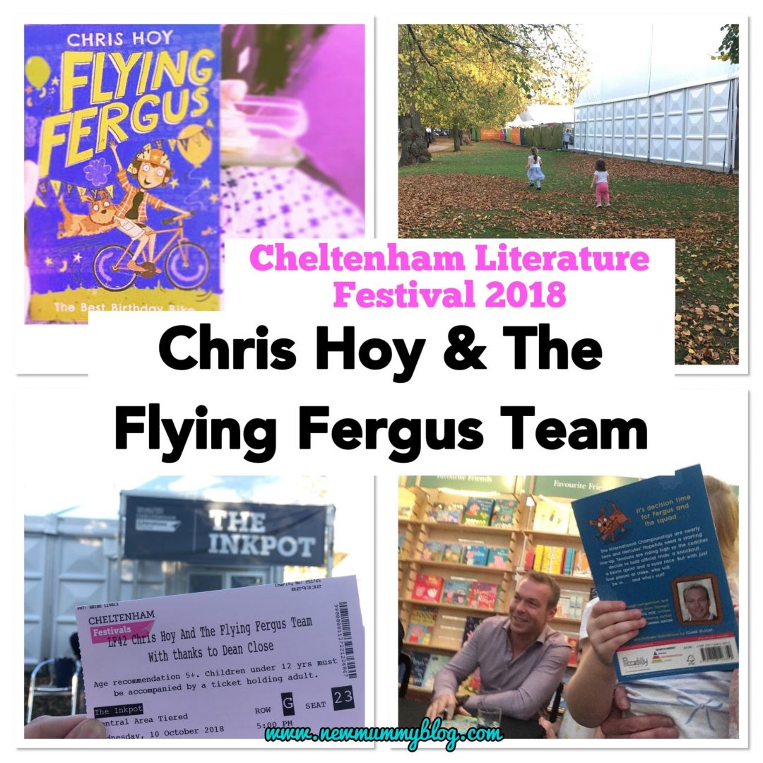 Flying Fergus books by Chris Hoy, Joanna Nadin and Clare Elsom, talking at the Cheltenham Literature Festival 2018 Family event and book signing