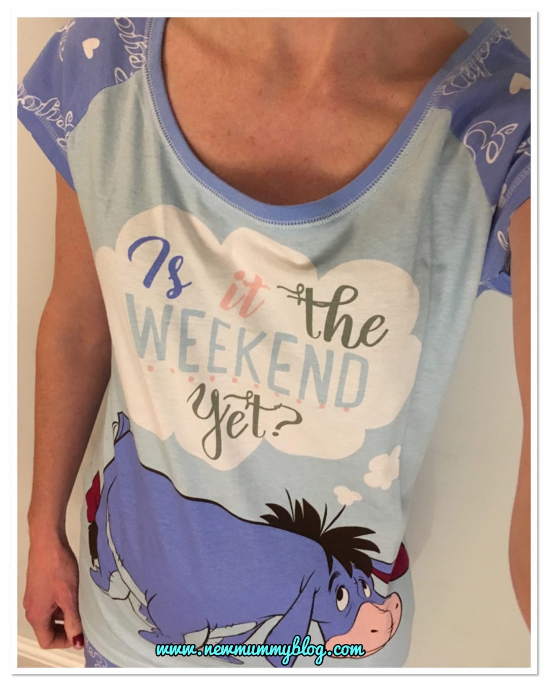 Disney Eeyore pyjamas for mummy from Pyjama Factory - is it the weekend yet? Slogan 
