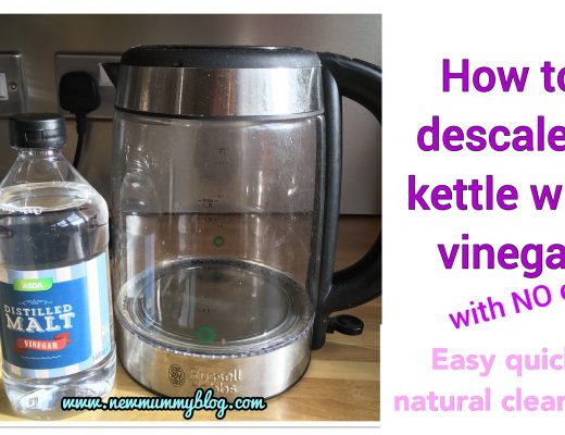 How to descale a kettle using vinegar - natural cleaning no scrub