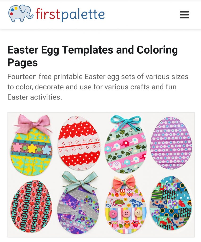 Free Easter activities during schools closed COVID19 -  free Easter Egg colouring prinable