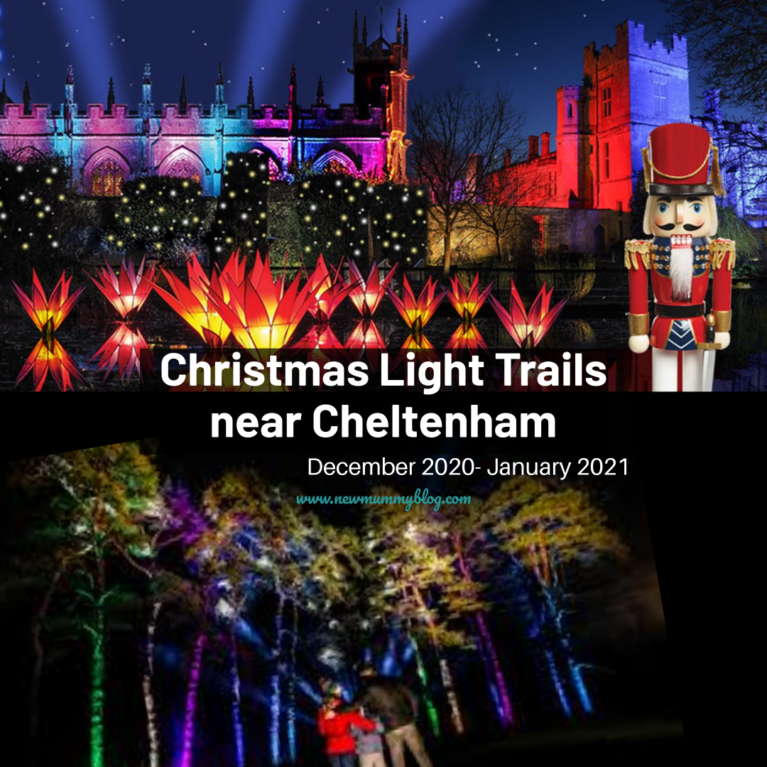Christmas light trail near Cheltenham, Gloucestershire 2020